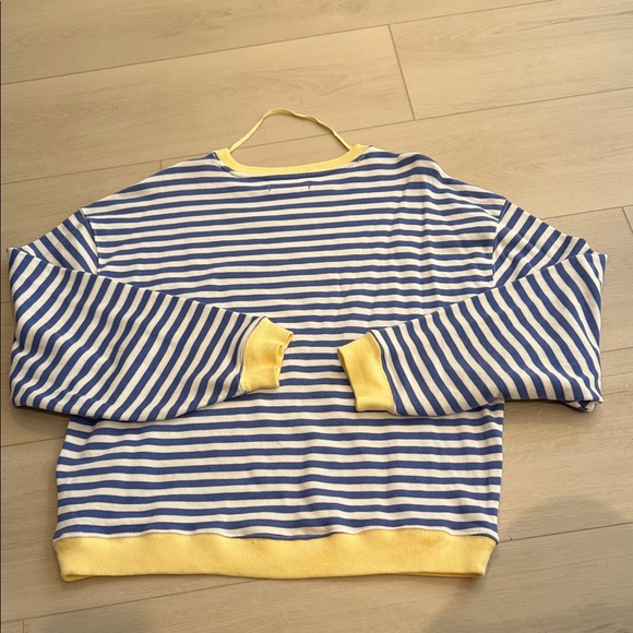 We the Free Striped Blue and Yellow Sweatshirt SZ XS - Picture 4 of 4